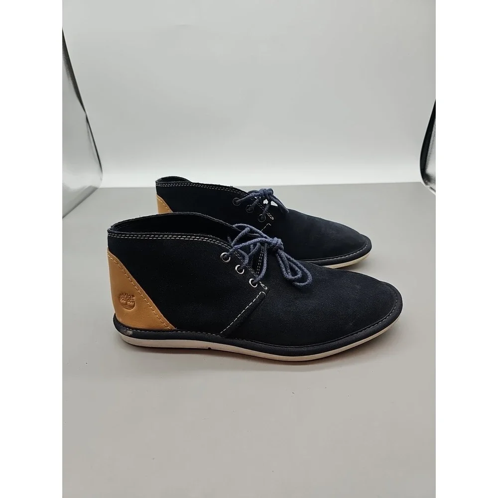 TIMBERLAND  A12JV CITY SHUFFLER CHUKKA BOOTS Mens  7.5 Blue Lace‎ Suede